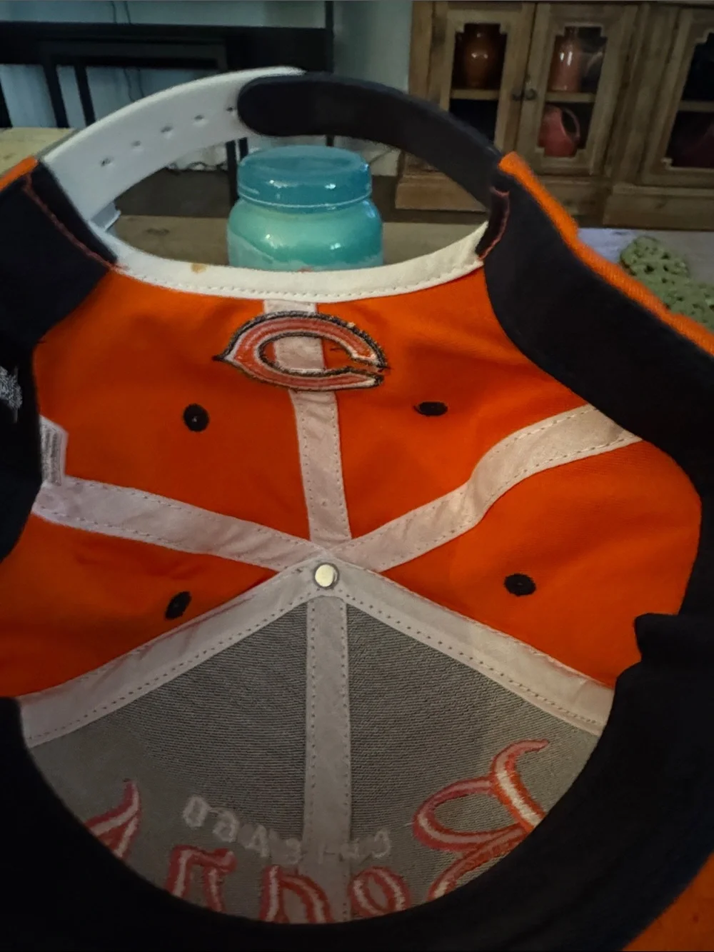 NFL Chicago Bears Kids Hat in Navy and Orange